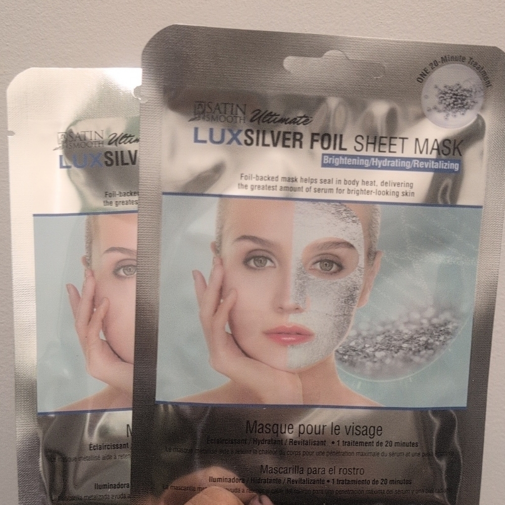 Lux Silver Foil Sheet Mask 2pk Bundle